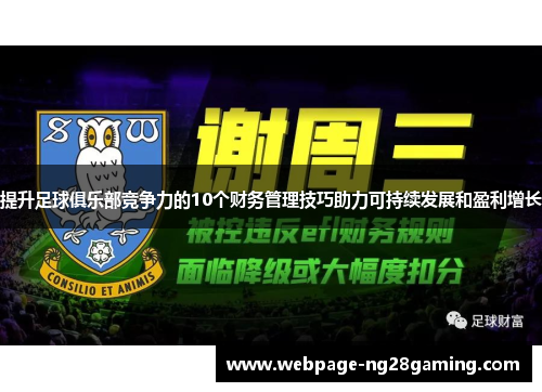 提升足球俱乐部竞争力的10个财务管理技巧助力可持续发展和盈利增长